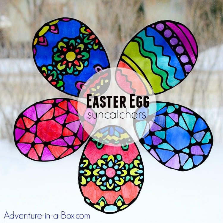 Easter egg suncatchers