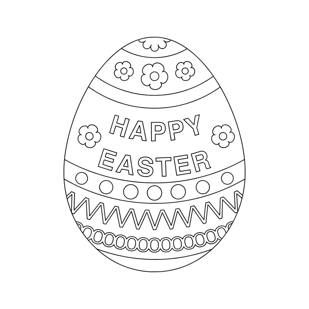 Easter egg coloring page easter egg colouring in pageeaster egg svg printable silhouette cut files cricut cut files svg files