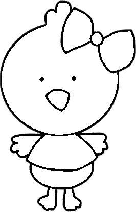Easter chick pattern template stencil coloring page