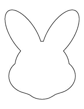 Easter bunny face pattern use the printable outline for crafts creating stencils scrapbooking and â easter bunny template easter templates easter printables