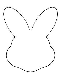 Easter bunny face pattern use the printable outline for crafts creating stencils scrapbooking aâ easter bunny template easter templates spring easter crafts