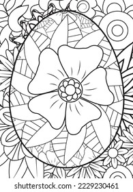 Hakuun easter flower coloring pages adults liittyvã vektorikuva rojaltivapaa