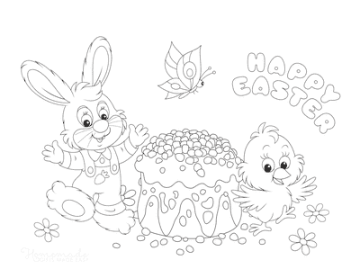 Free easter coloring pages for kids adults