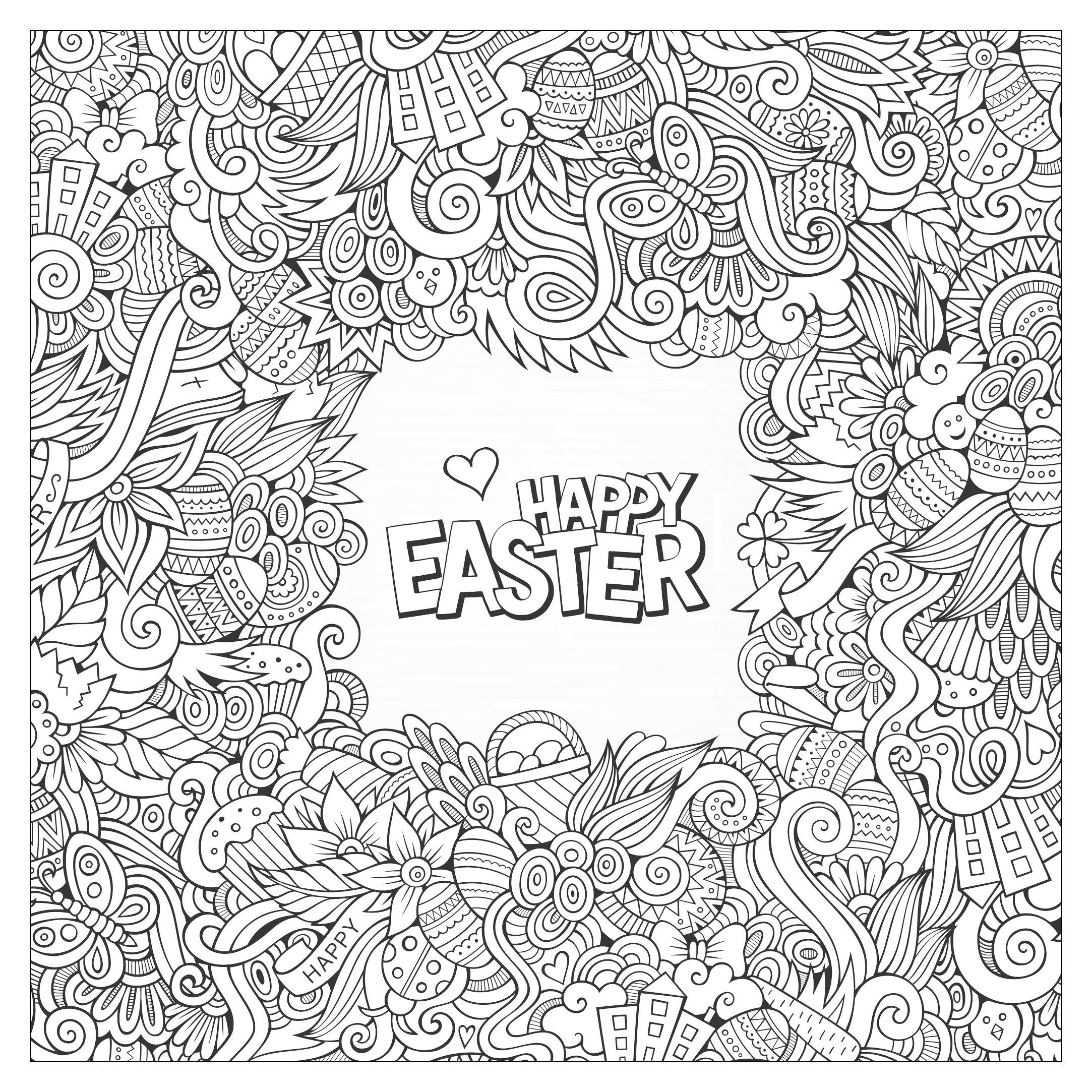 Stunning easter coloring pages for adults