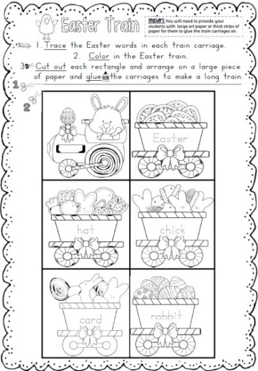 Easter reading and writing worksheets distance learning easter readings writing worksheets preschool themes