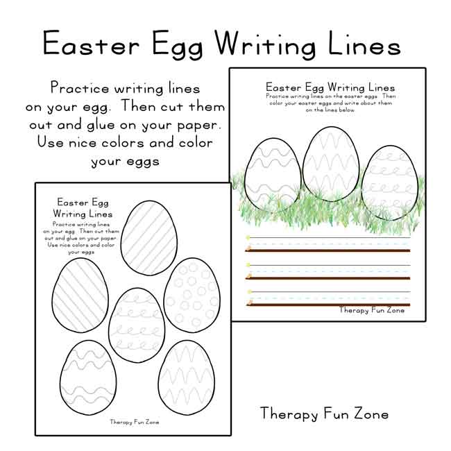 Easter egg writing lines