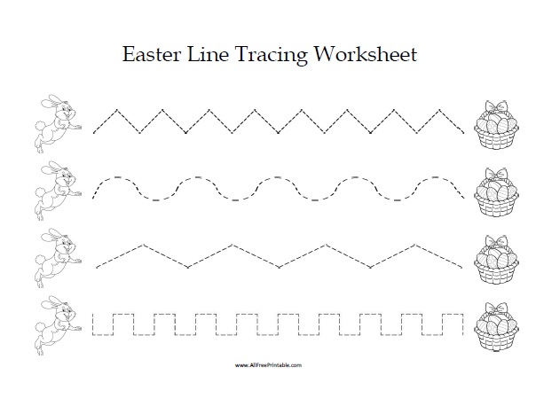 Easter line tracing worksheet â free printable