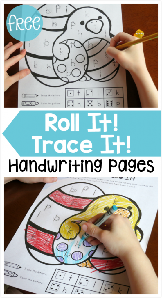 Free easter handwriting pages