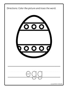 Easter word tracing pages