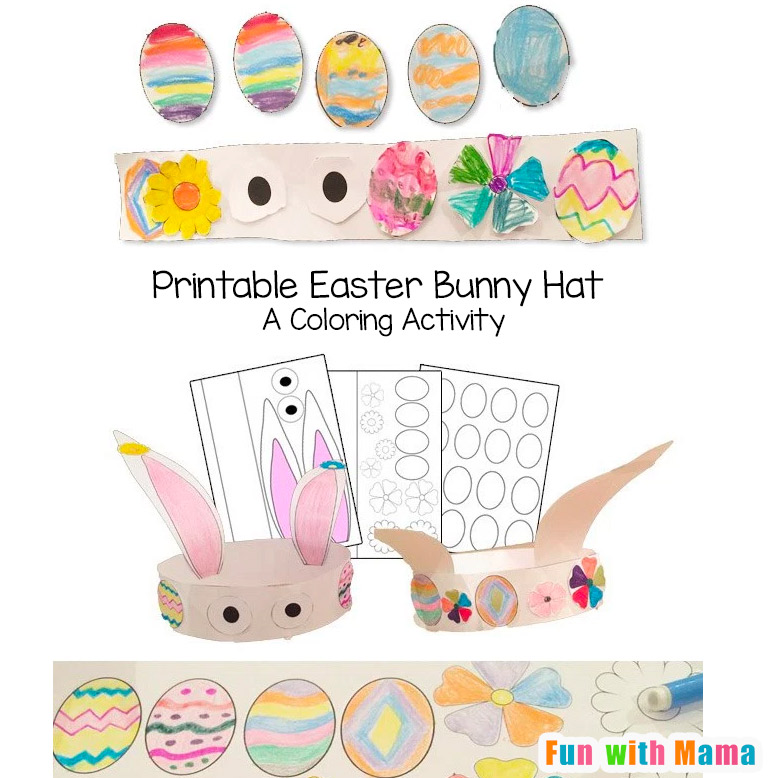 Bunny hat easter crafts for kids