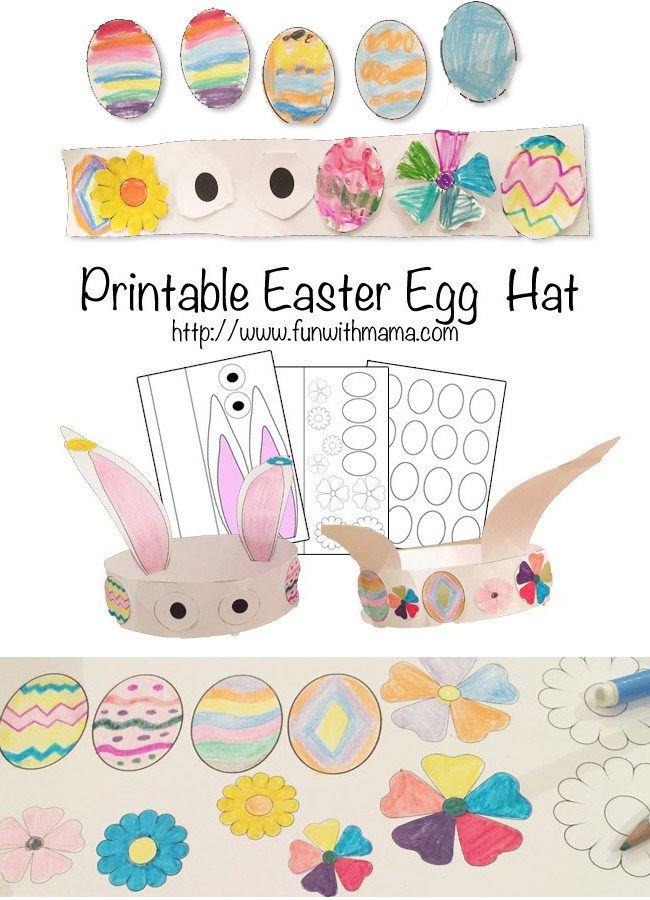 Printable easter egg hat coloring page easter art project easter crafts easter crafts for kids