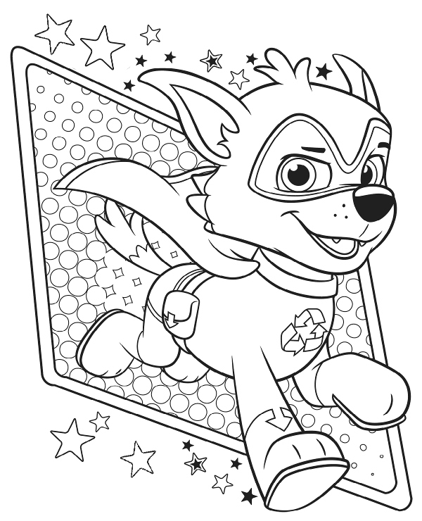 Printable picture with pup