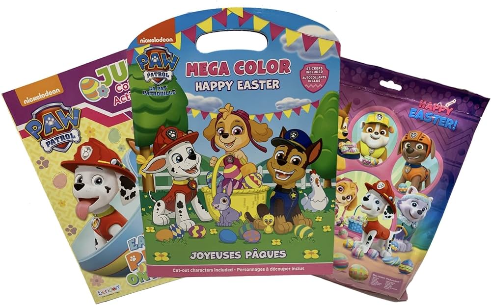 Paw patrol ma color book paw patrol easter coloring book and paw patrol surprise mystery bag buy online at best price in ypt