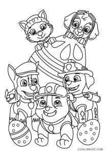Free printable paw patrol coloring pages for kids