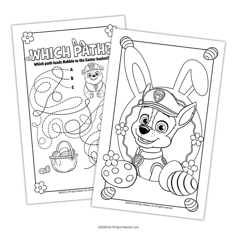 Paw patrol coloring book play pack easter party favor gifts