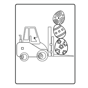 Easter vehicle egg coloring book for ages