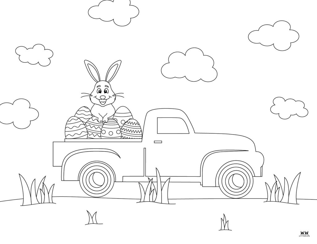 Easter bunny coloring pages