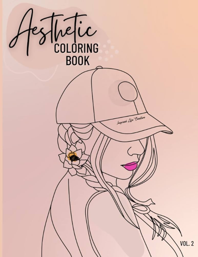 Aesthetic coloring book vol coloring book for teens and adults over minimalist line art signs of beautiful women easy coloring pages for relaxation and stress relief creative inspired life