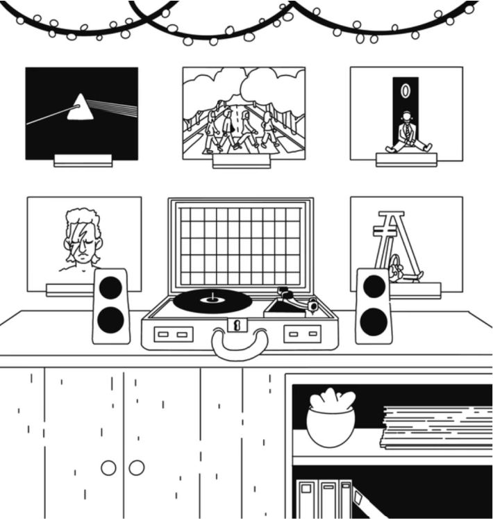 Free adult coloring pages inspired from modern interior design