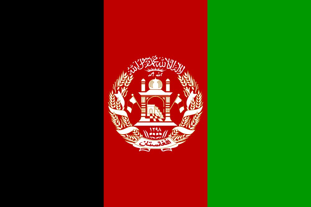Afghanistan flag coloring