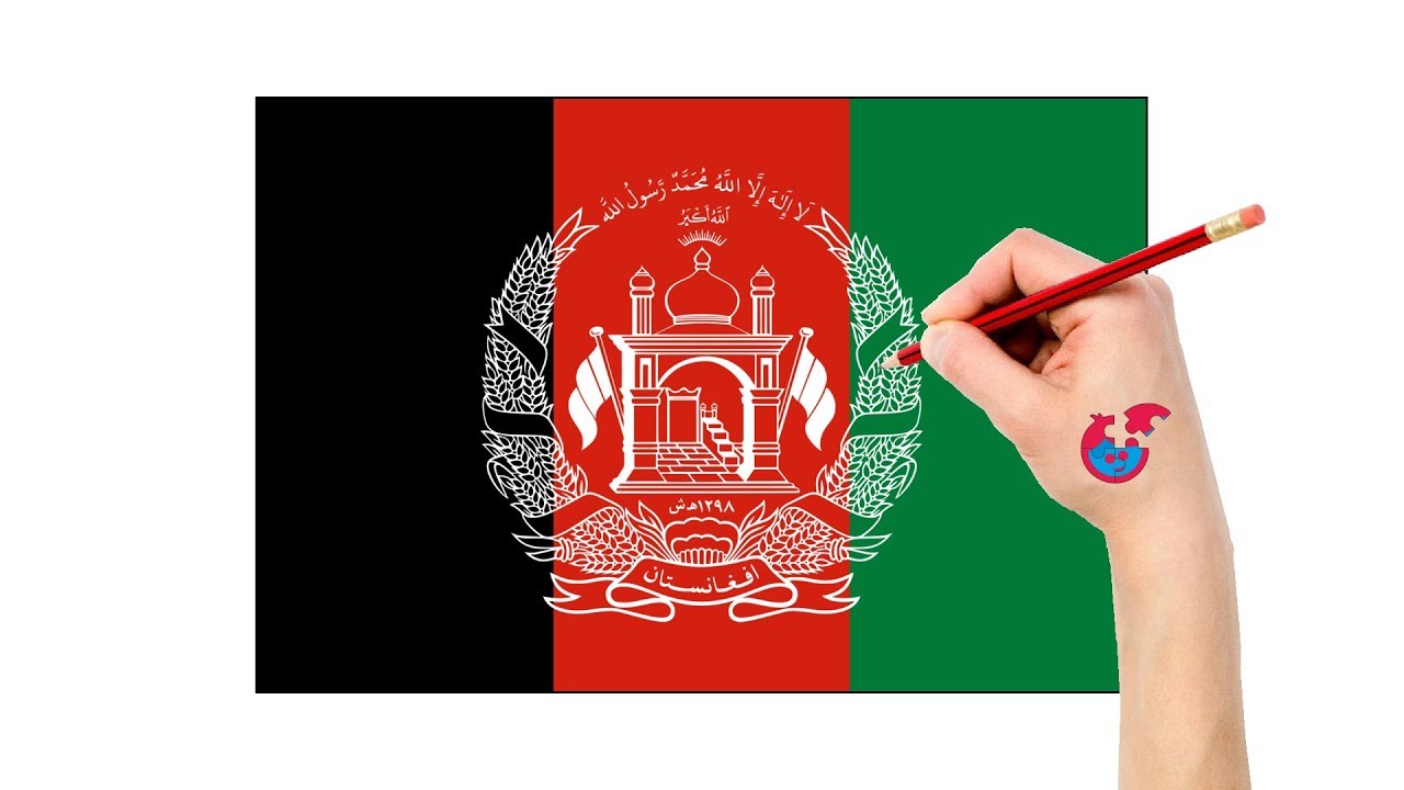 Learning how to draw flags for toddlers afghanistan