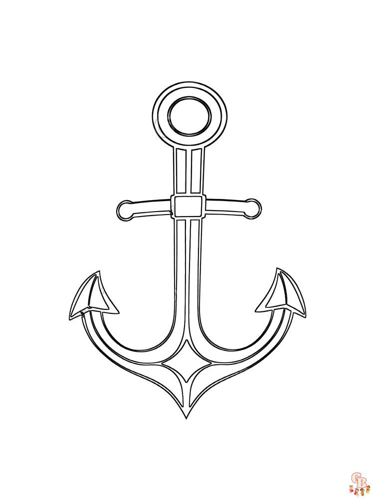 Anchor coloring pages for kids