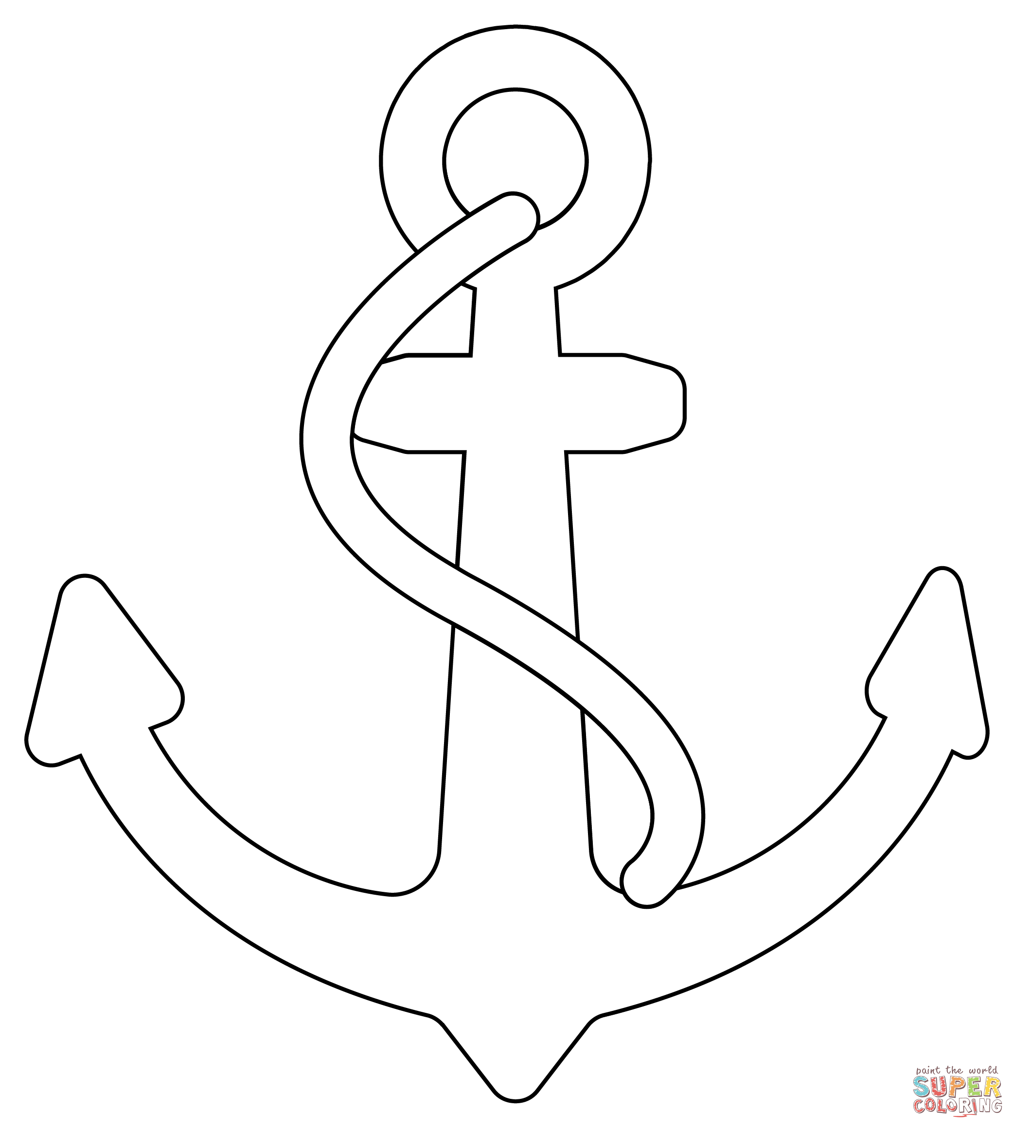 Anchor coloring page free printable coloring pages