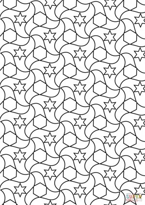 Free printable tessellation coloring pages