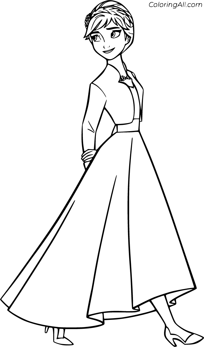 Free printable anna coloring pages in vector format easy to print from any device and automatiâ disney coloring sheets cartoon coloring pages coloring pages