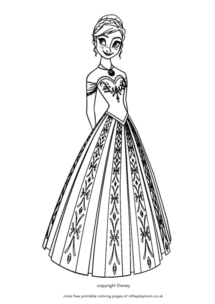 Frozen loring pages elsa anna olaf and more