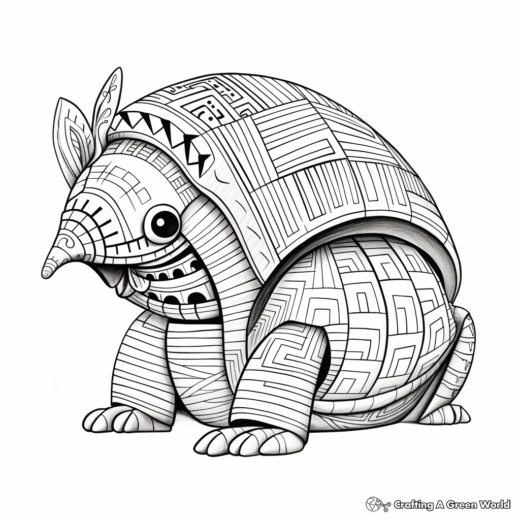 Armadillo coloring pages