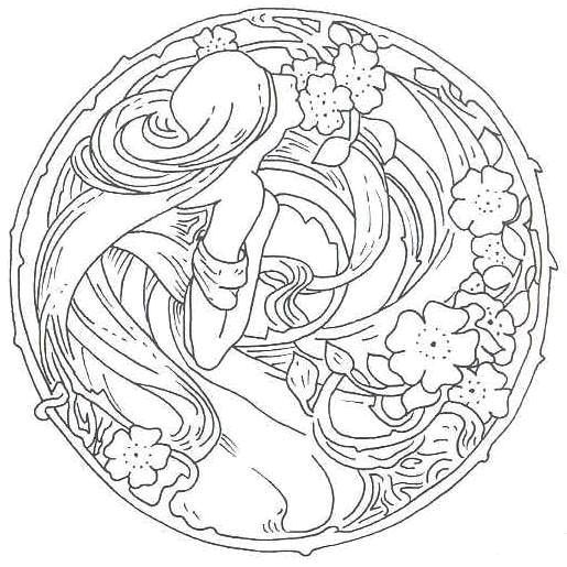Embroider printable art nouveau art nouveau pattern printable art