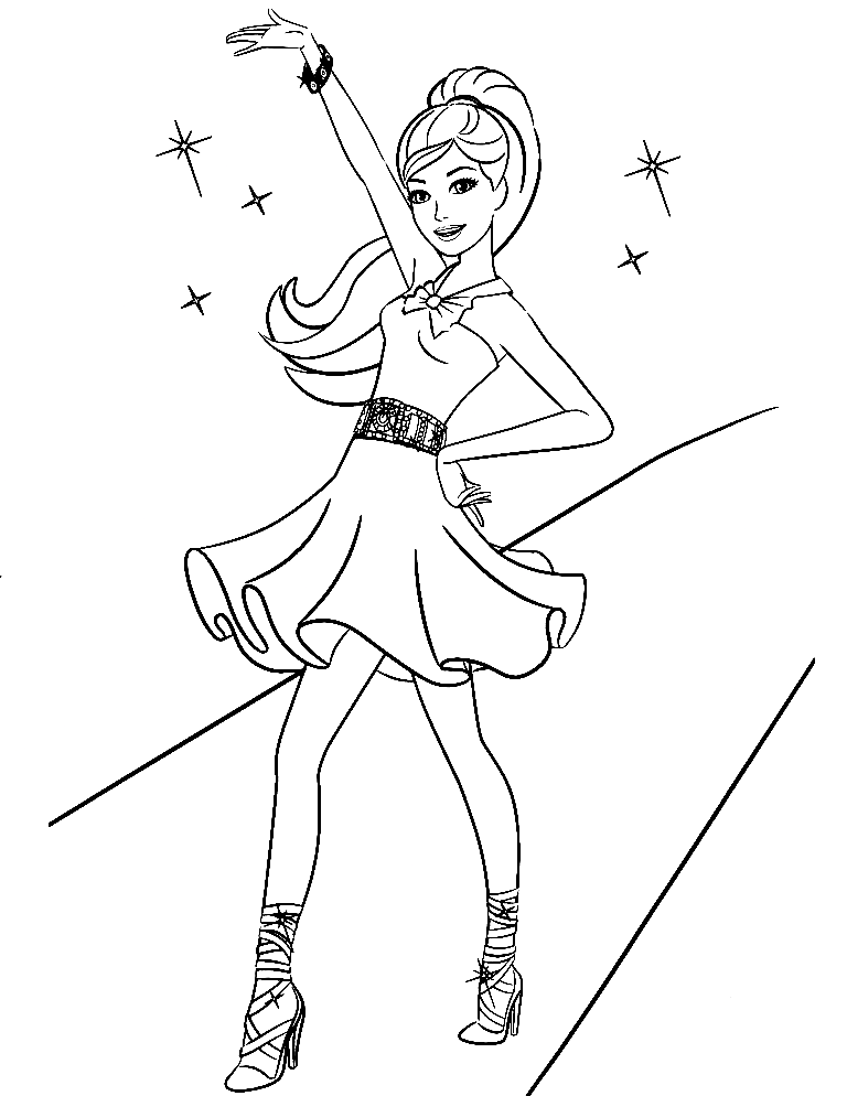 Barbie coloring pages printable for free download
