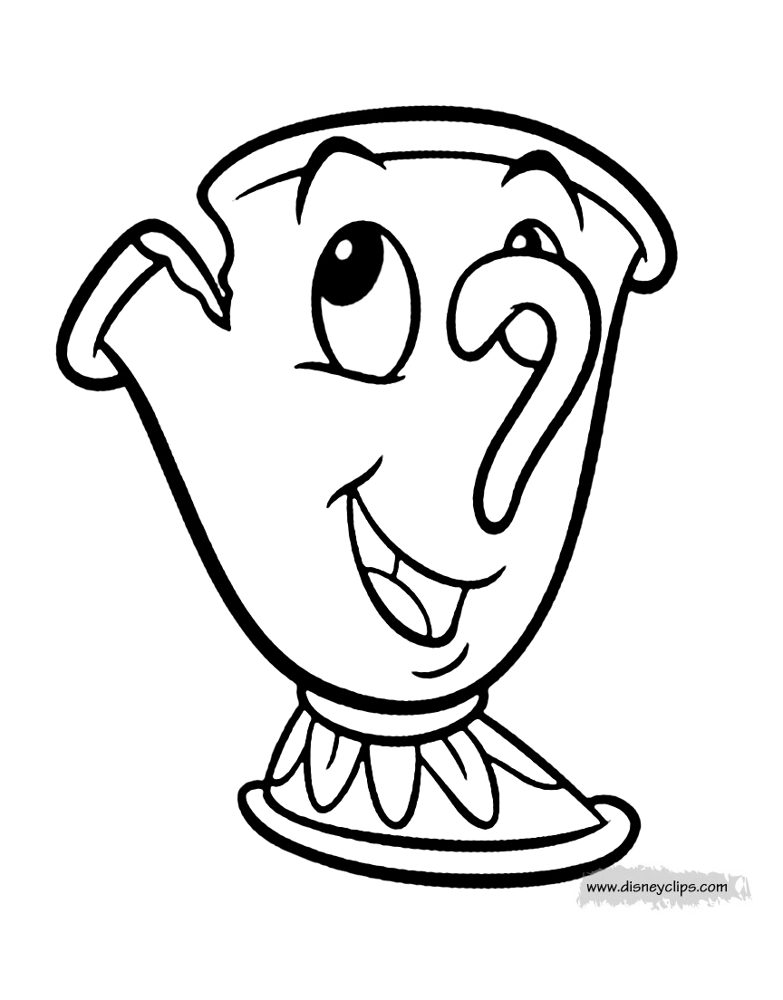 Beauty and the beast coloring pages