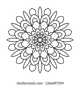 Hakuun elegant simple mandala flower design easy liittyvã kuvituskuva