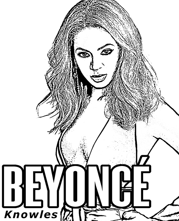 Beyonce coloring page by topcoloringpages on