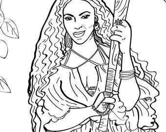 Beyonce lemonade adult coloring sheet printable art print instant download pdf instant download
