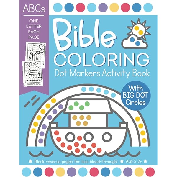 Bible coloring dot markers activity book easy abc christian alphabet words for toddler and preschool press busy kid books