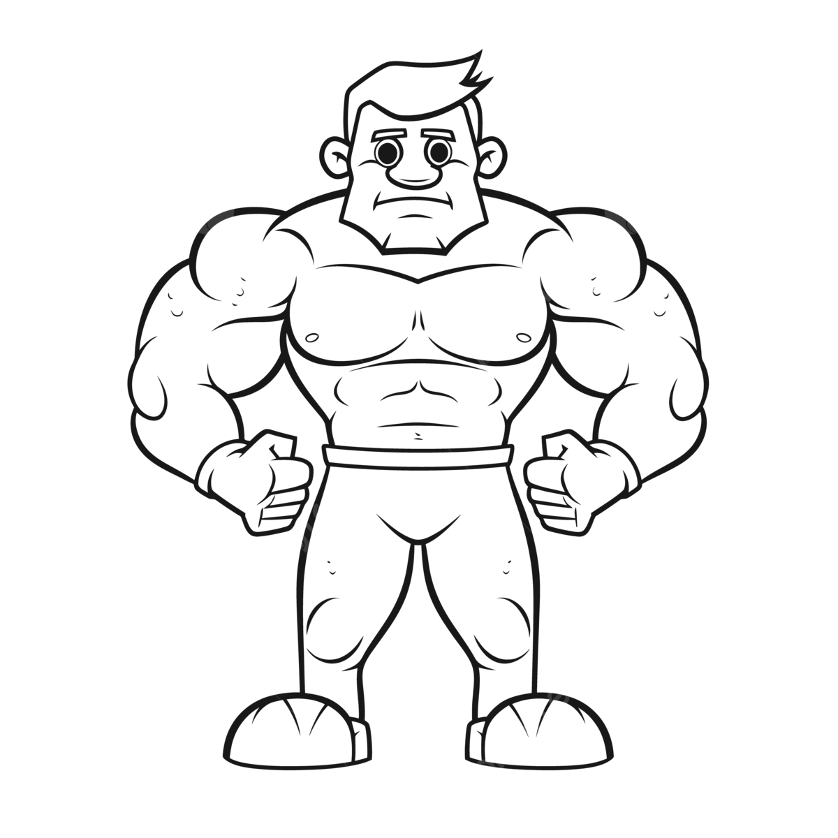 Body builder drawing with strong muscles to be used in coloring pages for children outline sketch vector wing drawing body drawing ring drawing png and vector with transparent background for free download