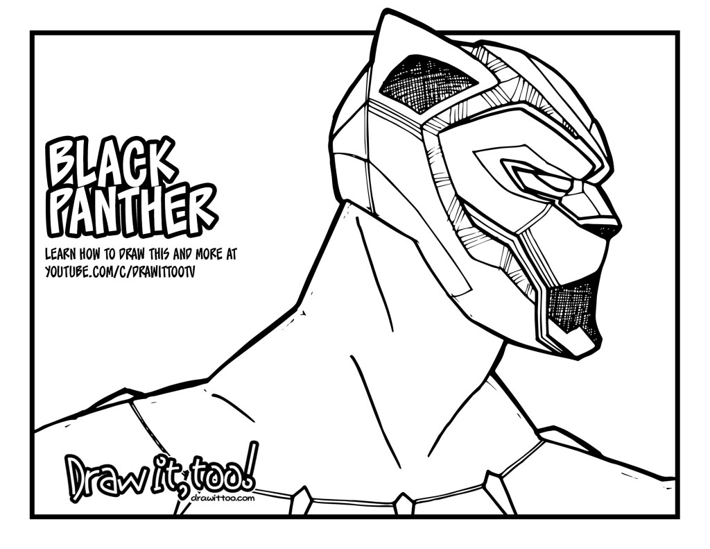 How to draw black panther black panther drawing tutorial
