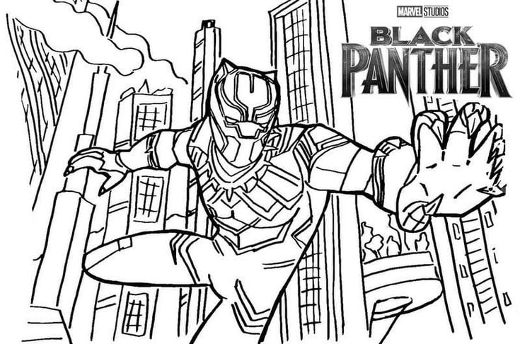 Coloring pages black panther superhero marvel free avengers coloring pages monster coloring pages coloring pages