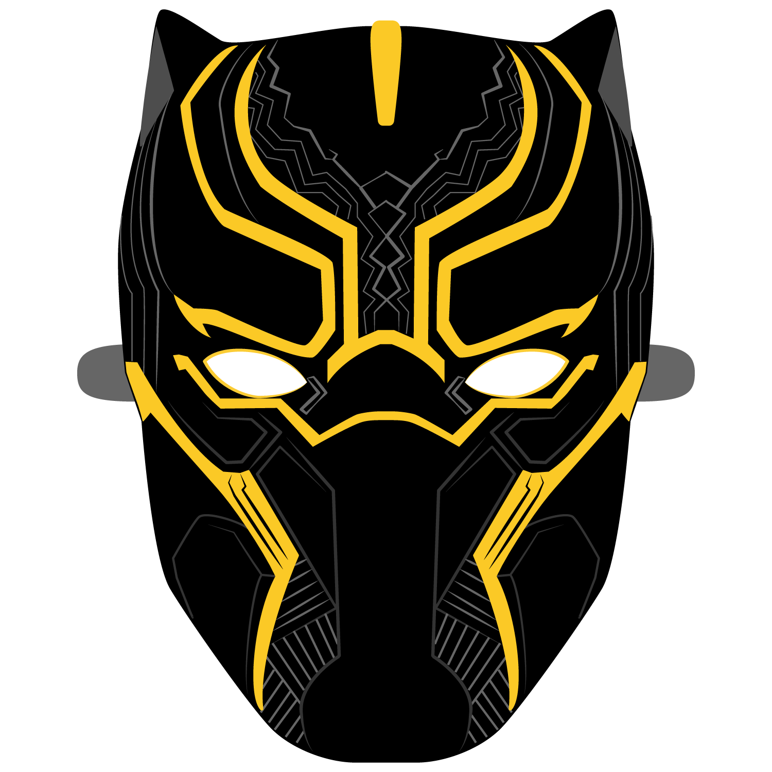 Black panther mask template free printable papercraft templates