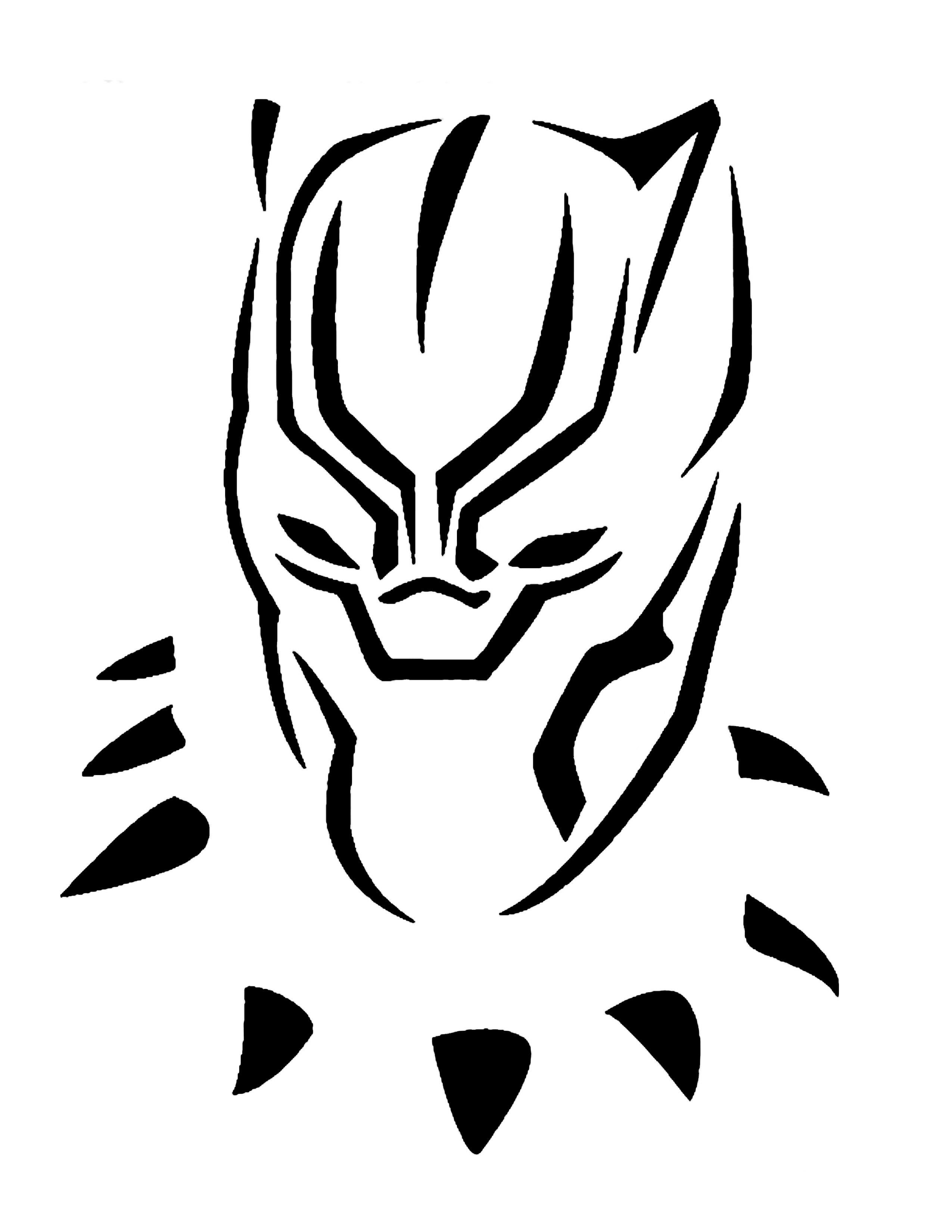Marvel mcu avengers black panther free pumpkin stencil