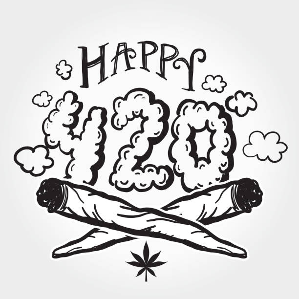 Marijuana joint drawing stock illustrations royalty