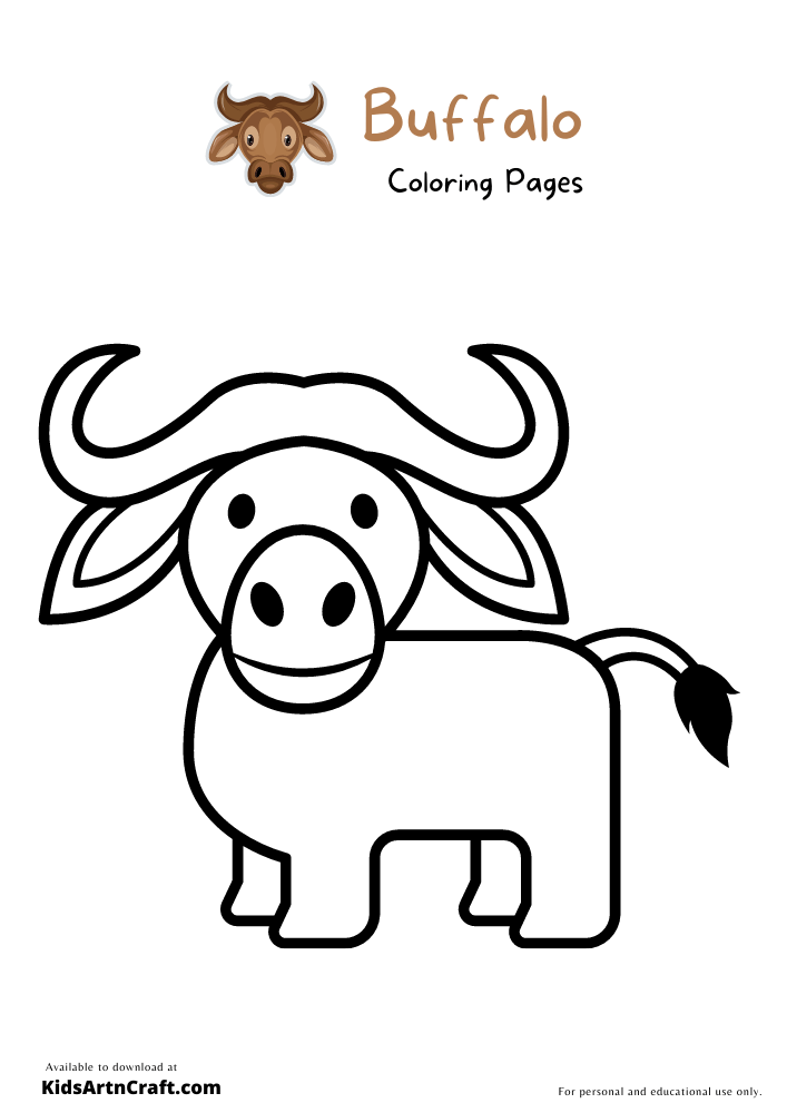 Buffalo coloring pages for kids â free printables coloring pages printables free kids free printables kids