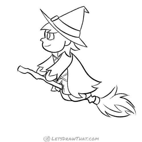 How to draw a witch