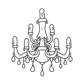 Chandelier outline png transparent images free download vector files