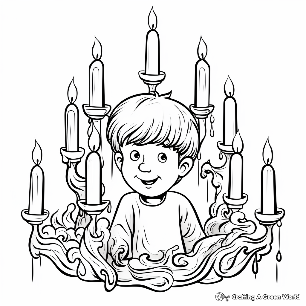 Candle coloring pages