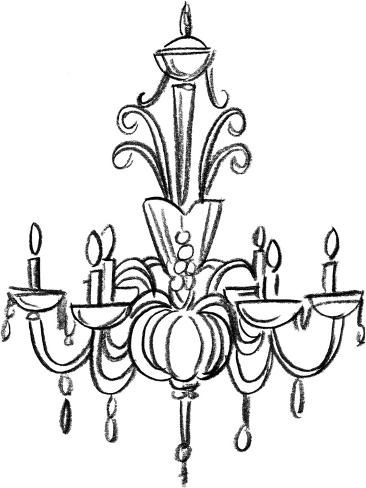 Graphic chandelier ii art print