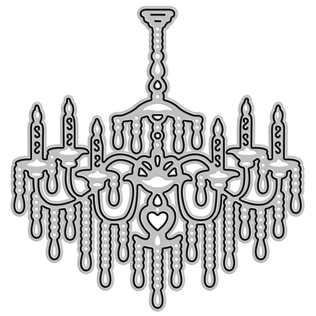 New diy hiny chandelier emboing tencil craft metal cutting die for making card and crapbooking